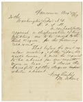 Marcus Reno 1867 Autograph Letter Signed from Fort Vancouver -- ''...I respectfully request...to be raised to the [Masonic] Third Degree...''